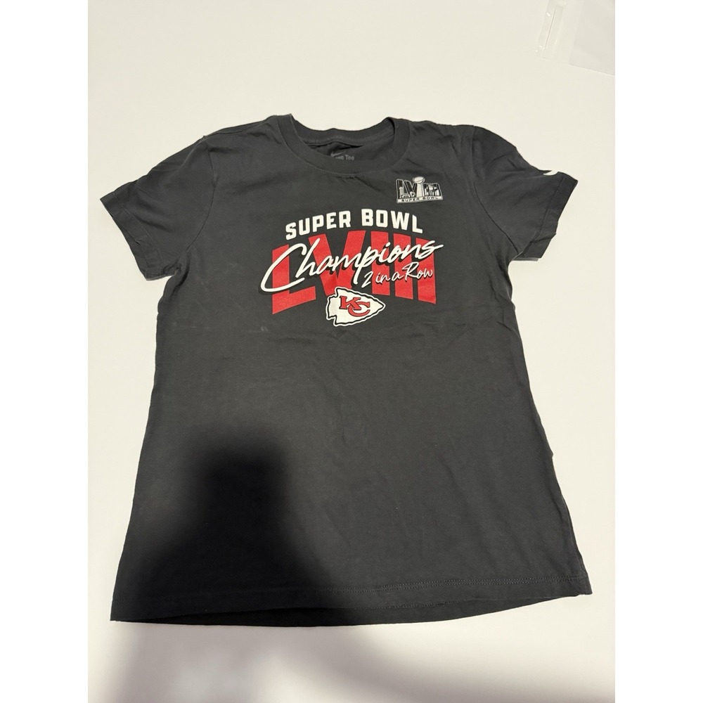 Nike Kansas City Chiefs Super Bowl LVIII Women T-Shirt Small Cotton Football Top